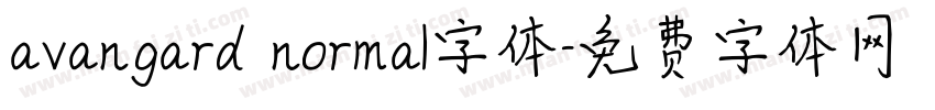 avangard normal字体字体转换
